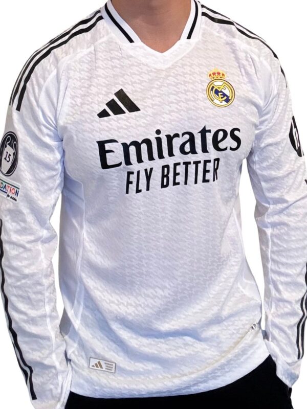 Mbappe 9 Real Madrid Home - Long Sleeves - Player Version - Champions League Patches